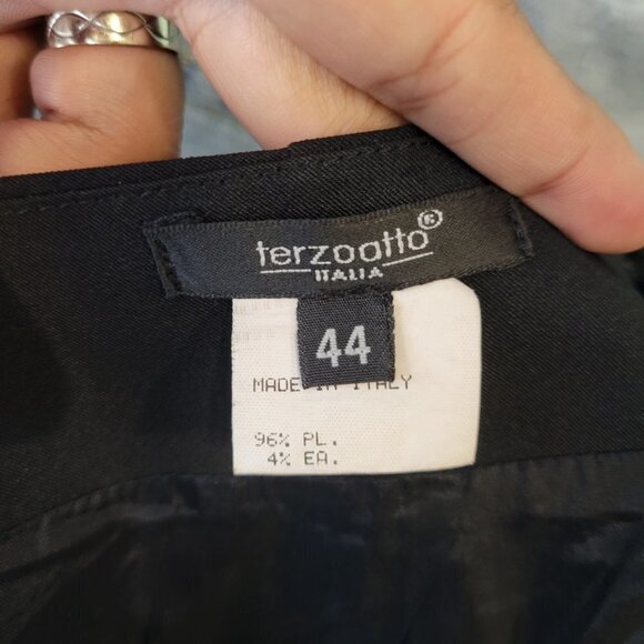 Terzoatto Women Black High Waist Straight Pencil Mini Side Slit Skirt Size XL - Picture 8 of 10